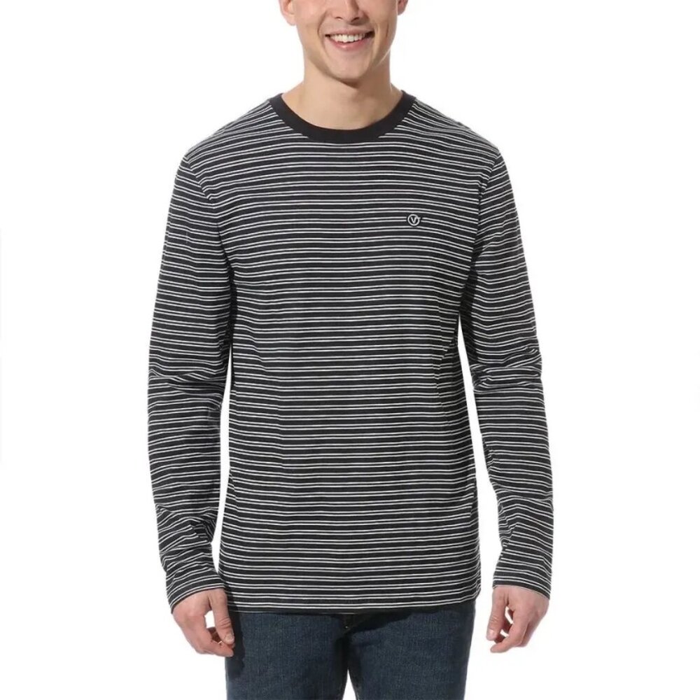 Vans Black and White Striped Long Sleeve